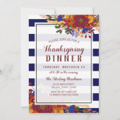 Invitation Bouquet d'automne animé Dîner d'action de grâces (Devant)