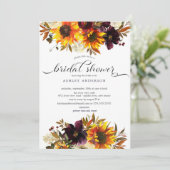 Invitation Bouquet d'automne Fleurs de soleil (Debout devant)