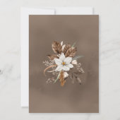 Invitation Bouquet d'automne Neutre Floral Blanc 90e annivers (Dos)