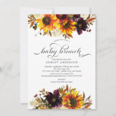 Invitation Bouquet d'automne Sunflower Baby Brunch (Devant)