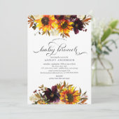 Invitation Bouquet d'automne Sunflower Baby Brunch (Debout devant)