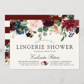 Invitation Bouquet de Bourgogne| Douche florale Lingerie (Devant / Derrière)