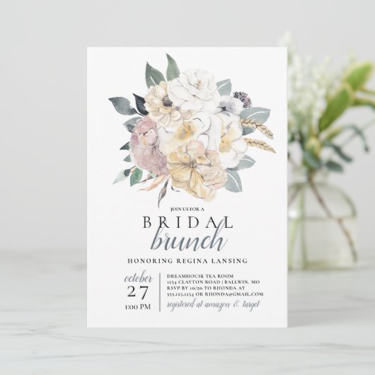 Invitation Bouquet de brunch nuptial (Debout devant)