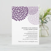 Invitation Bouquet de chrysanthèmes (Violet) (Debout devant)