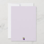 Invitation Bouquet de couleur or violet Fête des mariées (Dos)