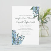 Invitation Bouquet de Delphinium Floral Bleu (Debout devant)