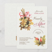 Invitation Bouquet de Feuilles d'Automne (Devant / Derrière)