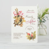 Invitation Bouquet de Feuilles d'Automne (Debout devant)