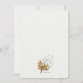 Invitation Bouquet de Feuilles d'Automne (Dos)