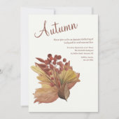 Invitation Bouquet de feuilles d'automne (Devant)