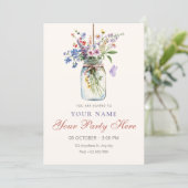 Invitation Bouquet de fleurs (Debout devant)