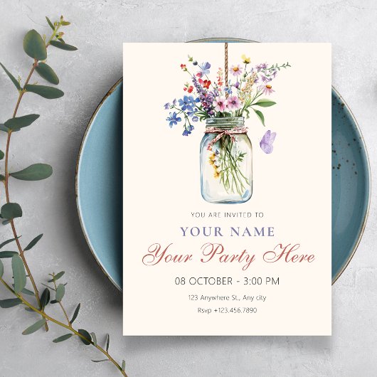 Invitation Bouquet de fleurs