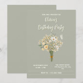 Invitation Bouquet de fleurs (Devant / Derrière)