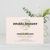 Invitation Bouquet de fleurs aquarelle & typographie moderne (Debout devant)