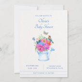 Invitation bouquet de fleurs baby shower esthétique (Devant)