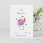 Invitation bouquet de fleurs baby shower esthétique (Debout devant)