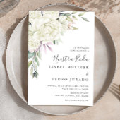 Invitation Bouquet de fleurs blanches Nuestra Boda Mariage es