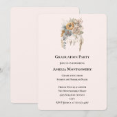 Invitation Bouquet de fleurs Boho dans des couleurs neutres p (Devant / Derrière)
