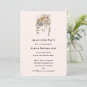 Invitation Bouquet de fleurs Boho dans des couleurs neutres p (Debout devant)