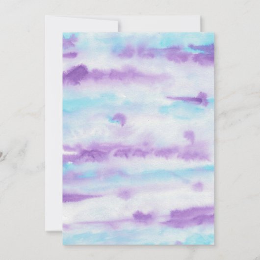 Invitation Bouquet de fleurs coloréesAquarelles Mariage Invit (Dos)