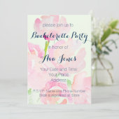 Invitation Bouquet de fleurs d'aquarelle (Debout devant)