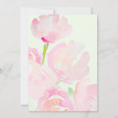 Invitation Bouquet de fleurs d'aquarelle (Dos)