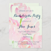 Invitation Bouquet de fleurs d'aquarelle (Devant / Derrière)