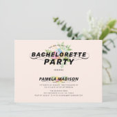 Invitation Bouquet de fleurs d'aquarelle et typographie moder (Debout devant)