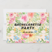 Invitation Bouquet de fleurs d'aquarelle et typographie moder (Dos)