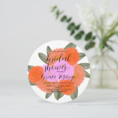 Invitation Bouquet de fleurs d'aquarelle rose gras Fête des m (Debout devant)