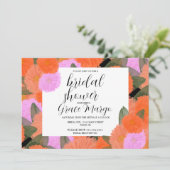 Invitation Bouquet de Fleurs de Carnation Fleurie Aquarelle p (Debout devant)