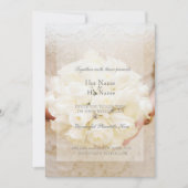 Invitation Bouquet de fleurs de Mariage nuptiale blanche (Devant)