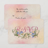 Invitation Bouquet de fleurs de mariage RSVP (Devant / Derrière)