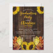 Invitation Bouquet de fleurs de tournesol | Partie de graduat (Devant)