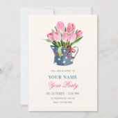 Invitation Bouquet de fleurs de tulipes (Devant)