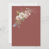 Invitation Bouquet de fleurs délicat de bébé lapin de printem (Dos)