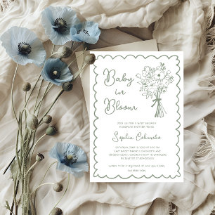 Invitation Bouquet de fleurs dessinées à la main Fantaisiste