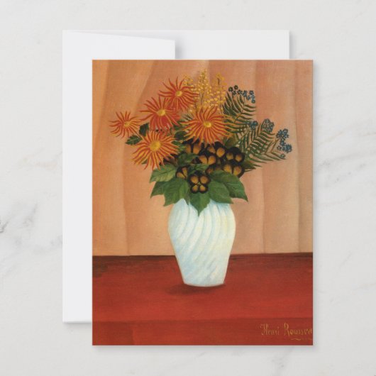 Invitation Bouquet de fleurs d'Henri Rousseau (vers 1900) (Devant)