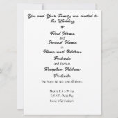 Invitation Bouquet de fleurs en bleu (Dos)