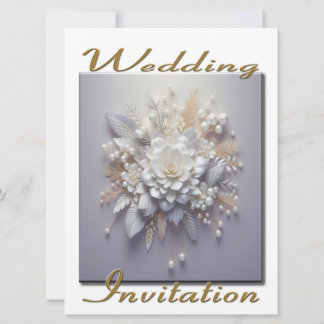 Invitation Bouquet de fleurs en bleu