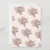 Invitation Bouquet de Fleurs Frais du Marché Fête de Mariage (Dos)