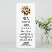 Invitation Bouquet de fleurs gris-jaune orange (Debout devant)