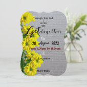 Invitation Bouquet de fleurs jaunes (Debout devant)