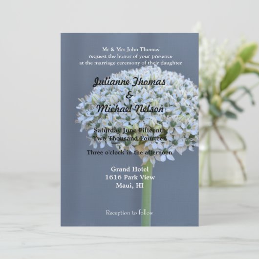 Invitation Bouquet de fleurs Mariage (Debout devant)
