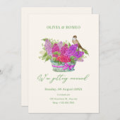 Invitation Bouquet de fleurs mariage (Devant / Derrière)