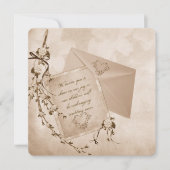 Invitation bouquet de fleurs mariages à l'ancienne (Devant)