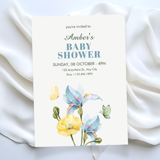 Invitation Bouquet de fleurs minimaliste