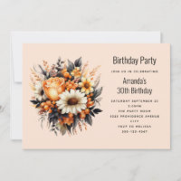Bouquet de fleurs orange jaune gris pour anniversa