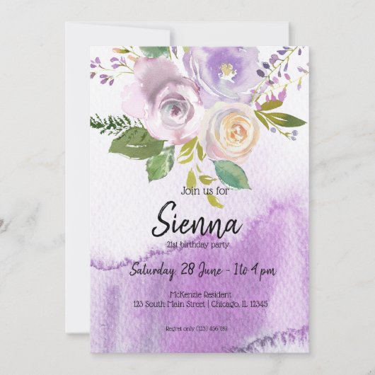 Invitation Bouquet de fleurs pour toutes les occasions (Devant)