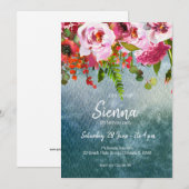 Invitation Bouquet de fleurs pour toutes les occasions (Devant / Derrière)